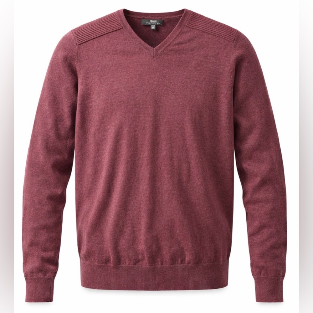 Marc Anthony Maroon V-Neck Sweater Size Large